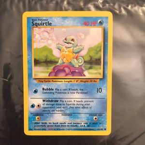 Pokémon Card - Squirtle - Vintage NEAR MINT